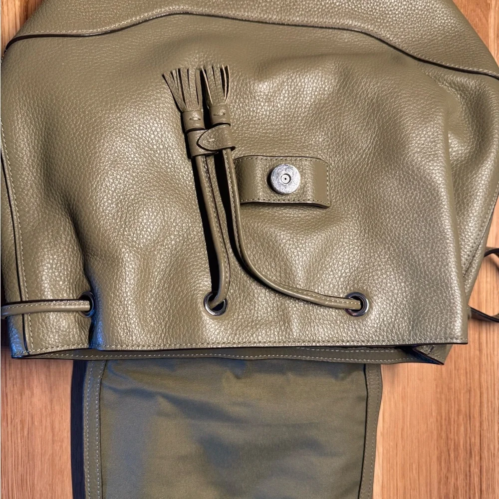 Coach Sage Green Pebble Leather Backpack - Picture 6 of 10